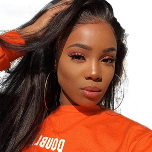 26inch 180% Density 360 Lace Front Wig Brazilian Body Wave Human Hair Lace Front Wig Plucked with Baby Hair Natural Color Remy