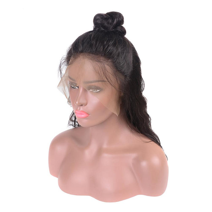180% Density Lace Front Wig Body Wave 12-34 inch Remy Human Hair Wig plucked with Baby Hair Natural Color Lightweight Megalook