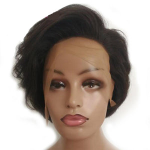 Brazilian Remy Hair Customized Natural Wave Short Pixie Cut Wigs 150density For Woman Natural Short Wigs 6''
