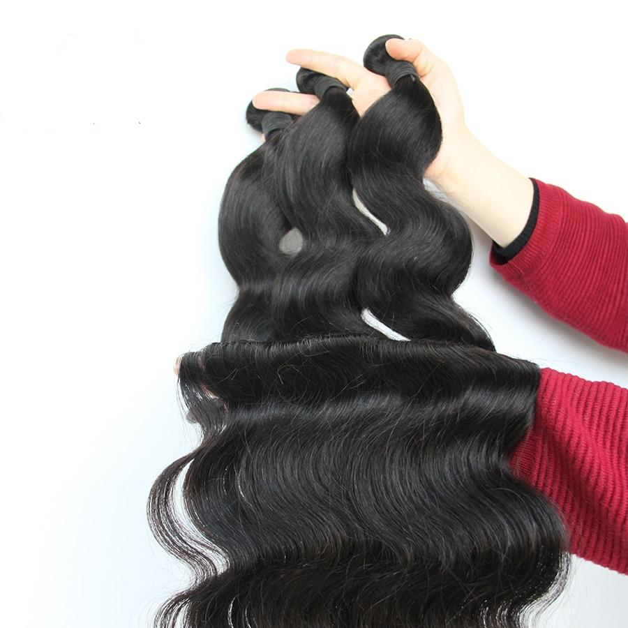 Body Wave Peruvian Hair Weave Bundles 100% Human Hair 30 32 34 36 38 40 Inch 3/4 Bundle Natural Color Remy Hair Weft