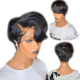 130% Short Lace Front Wigs With Baby Hair Wavy Brazilian Remy Hair Wigs Glueless Lace Front Human Hair Wigs Pre Plucked