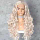 Orange Yellow Natural Curly Wave Heat Resistant Hair Women Makeup Wedding Party Gift Synthetic Lace Front Daily Wigs