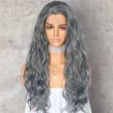 Orange Yellow Natural Curly Wave Heat Resistant Hair Women Makeup Wedding Party Gift Synthetic Lace Front Daily Wigs